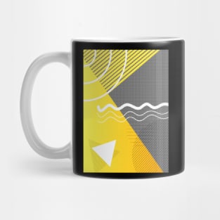 Yellow and grey abstract Mug